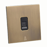 Дизайнерская розетка компьютерная RJ45 кат. 6 Aura Бронза браш, BABRIRJ456 Bonze