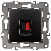 Дизайнерская аудио розетка, антрацит, Б0027455 Эра, серия 12