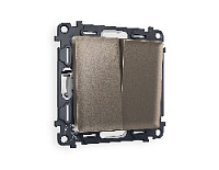 Комплект механизма 2-кл проходного выключателя, темная бронза матовый, MA633020 Ambrella Volt, двухклавишный