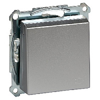 Механизм розетки с заземлением и с крышкой, алюминий, MTN2311-0460 Schneider Electric, серия Merten System M