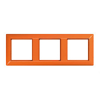 Дизайнерская рамка ударопрочная 3 местная, оранжевый, AS583BFO Jung, серия AS 500