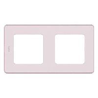 Дизайнерская рамка 2 местная, розовый, 673944 Legrand, серия Inspiria