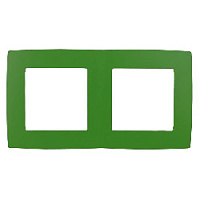 Дизайнерская рамка 2 местная, зеленый, Б0019401 Эра, серия 12