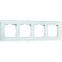Дизайнерская рамка 4 местная, натуральное стекло, W0041119 Werkel