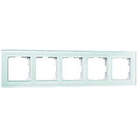 Дизайнерская рамка 5 местная, натуральное стекло, W0051119 Werkel