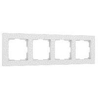 Дизайнерская рамка 4 местная, белый, поликарбонат, W0042401 Werkel