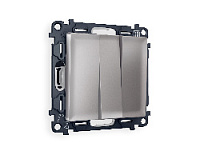 Комплект механизма 3-кл выключателя, сталь матовый, MA505010 Ambrella Volt, трехклавишный