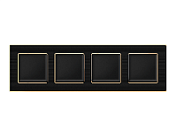 Дизайнерская рамка из оргстекла 4 местная, черный / шампань, AF580544 Ambrella Volt