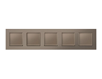 Дизайнерская рамка из термопластика 5 местная, темная бронза матовый, AF220635 Ambrella Volt