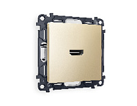 Комплект механизма розетки HDMI 2.0 40V/500mA 2.0GHz 5-18Gbit/s , шампань, MA614010 Ambrella Volt