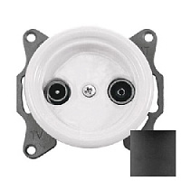 Ретро розетка ТВ, серый, H01-10 Retrika, серия Colony