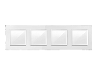 Дизайнерская рамка из оргстекла 4 местная, белый, AF330104 Ambrella Volt