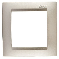 Дизайнерская рамка 1 местная, шампань, 1500610-034 Simon, серия 15