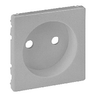 Накладка для розетки без заземления, алюминий, 754972 Legrand, серия Valena Life