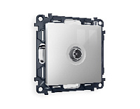 Комплект механизма TV розетки проходной 5-1000 MHz 4dB, серебро глянец, MA413030 Ambrella Volt