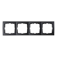 Дизайнерская рамка 4 местная, антрацитовый, матовый, 10149949 Berker, серия S.1