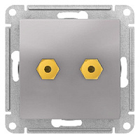 Дизайнерская аудио розетка (для колонок), алюминий, ATN000387 Schneider Electric, серия Atlas Design