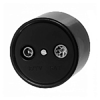 Розетка TV/FM оконечная, черная, B1-306-23 BIRONI