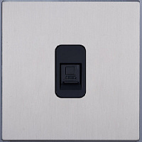 Розетка Ethernet RJ-45, SJAN55BC13, никель, Salvador