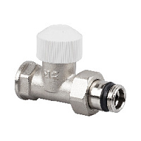 Дизайнерский клапан прямой для радиаторов, терморегулирующий, Italia 1/2" никель 0252-1500N000 S.R.Rubinetterie