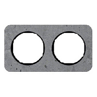 Дизайнерская рамка 2 местная, бетон/черный, 10122374 Berker, серия R.1