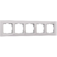 Дизайнерская рамка 5 местная, дымчатый, стекло, W0051117 Werkel