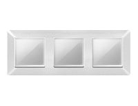 Дизайнерская рамка из термопластика 3 местная, серебро глянец, AF110403 Ambrella Volt