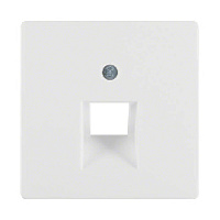 Центральная панель розетки UAE, полярная белизна, с эффектом бархата, 14076089 Berker, серии Q.1/Q.3/Q.7