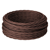 Витой силовой кабель 3*1.5, коричневый, RetroElectro