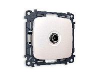 Комплект механизма TV розетки проходной 5-1000 MHz 4dB, жемчуг, MO213030 Ambrella Volt