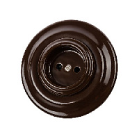 Розетка без заземления коричневый, SQ1820-0421 TDM ELECTRIC, серия Болонь