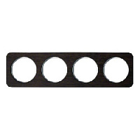 Дизайнерская рамка 4 местная, дуб/полярная белизна, дерево, 10142359 Berker, серия R.1