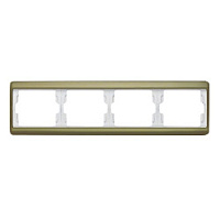 Дизайнерская рамка 4 местная, золотой, матовый, алюминий, 13840002 Berker, серия Arsys