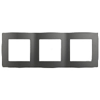 Дизайнерская рамка 3 местная, графит, Б0019374 Эра, серия 12