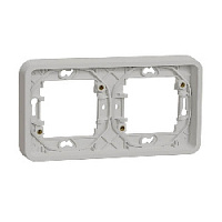 Дизайнерская рамка 2 местная, белый, MUR39101 Schneider Electric, серия Mureva Styl