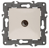 Дизайнерская розетка TV, Б0034291, слоновая кость, Эра, одиночная, серия Elegance