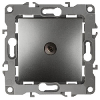 Дизайнерская розетка TV, графит, Б0019339 Эра, одиночная, серия 12