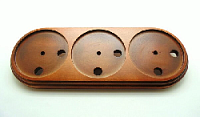 Подложка 3 местная, овал, "дуб почтенный", PE3OAK VINTAGE-BRASS