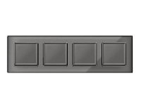 Дизайнерская рамка из оргстекла 4 местная, антрацит серый, AF580654 Ambrella Volt