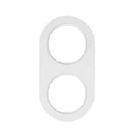 Дизайнерская рамка из акрила 2 местная, полярная белизна, 10122089 Berker