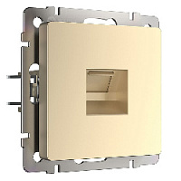 Дизайнерская розетка RJ-45, шампань металлик, W1181011 Werkel