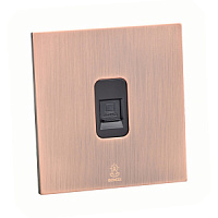 Дизайнерская розетка компьютерная RJ45 кат. 6 Aura Медь браш, BACIRJ456 Bonze