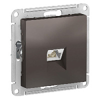 Дизайнерская розетка компьютерная RJ-45 кат. 6, мокко, ATN000686 Schneider Electric, серия Atlas Design