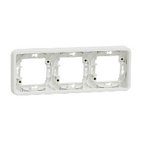 Дизайнерская рамка 3 местная, белый, MUR39109 Schneider Electric, серия Mureva Styl