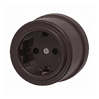 Розетка с заземляющим контактом, коричневая, B1-101-22 BIRONI