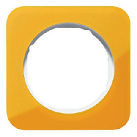 Дизайнерская рамка 1 местная, оранжевый/полярная белизна, 10112339 Berker, серия R.1