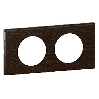 Дизайнерская рамка 2 местная, венге, 069202 Legrand, серия Celiane