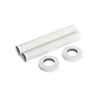 Маскировочный комплект для труб, с круглыми отражателями, белый, 0491-1500V16A, S.R.Rubinetterie