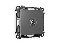 Комплект механизма TV розетки оконечной 50-870 MHz 1dB, антрацит серый, MA663010 Ambrella Volt