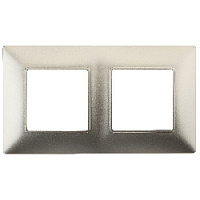 Дизайнерская рамка 2 местная, шампань, Б0034390 Эра, серия Elegance